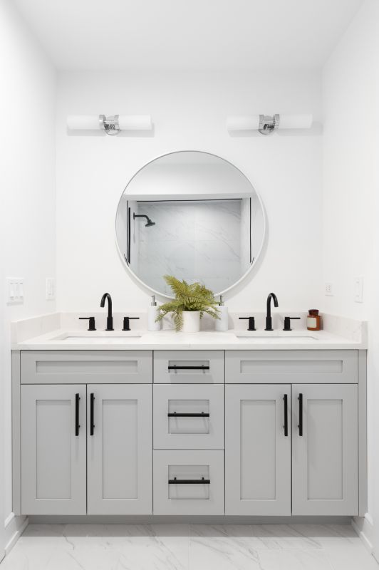 Double Vanity with Modern Fixtures